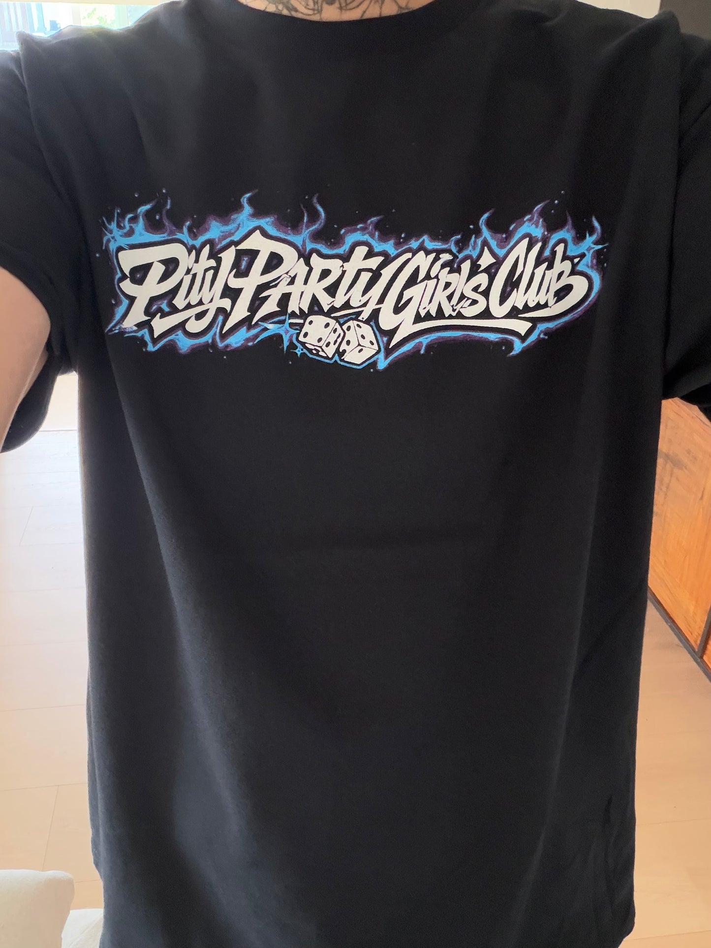 PITY PARTY GIRLS CLUB 2026 TOUR TEE (BLUE FLAMES LOGO)