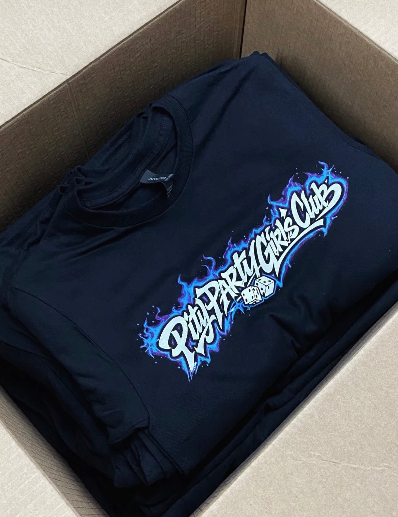PITY PARTY GIRLS CLUB 2026 TOUR TEE (BLUE FLAMES LOGO)